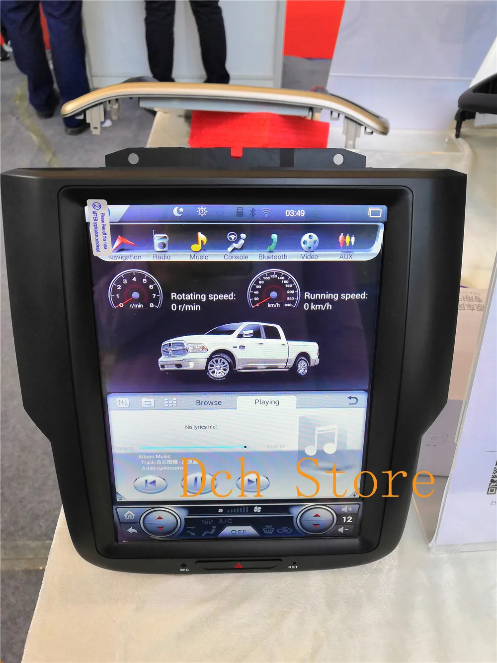10 4 ''вертикальный экран Tesla Style Android 9 0 автомобильный DVD плеер GPS для Dodge Ram 1500 2014