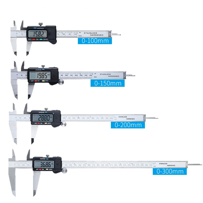 

6 Inch 0-150mm Electronic Vernier Caliper Stainless Steel Digital Caliper LCD Display Wide Screen Micrometer Measuring Tool