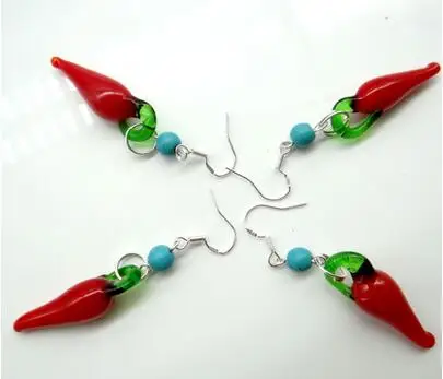 Натуральный камень красный перец кварц кристалл бирюзы подвески серьги для