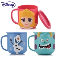 disney children with cover home drinking cup mouth brushing cup cute baby cartoon milk cup drop