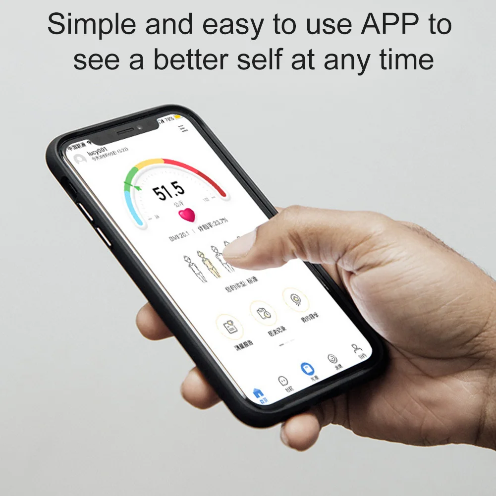 

Bluetooth Body Fat Scale Smart Digital Bathroom Weight BMI Scale Body Composition Monitor Analyzer Household Health Weight Scale