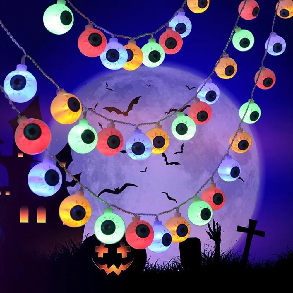 

6 м Хэллоуин, ужас, Декор, призрак, глазный шар, светильник гирлянда, tmoсфера, домашние Глазные яблоки, орнамент, фонарь, лампа с привидениями, ...