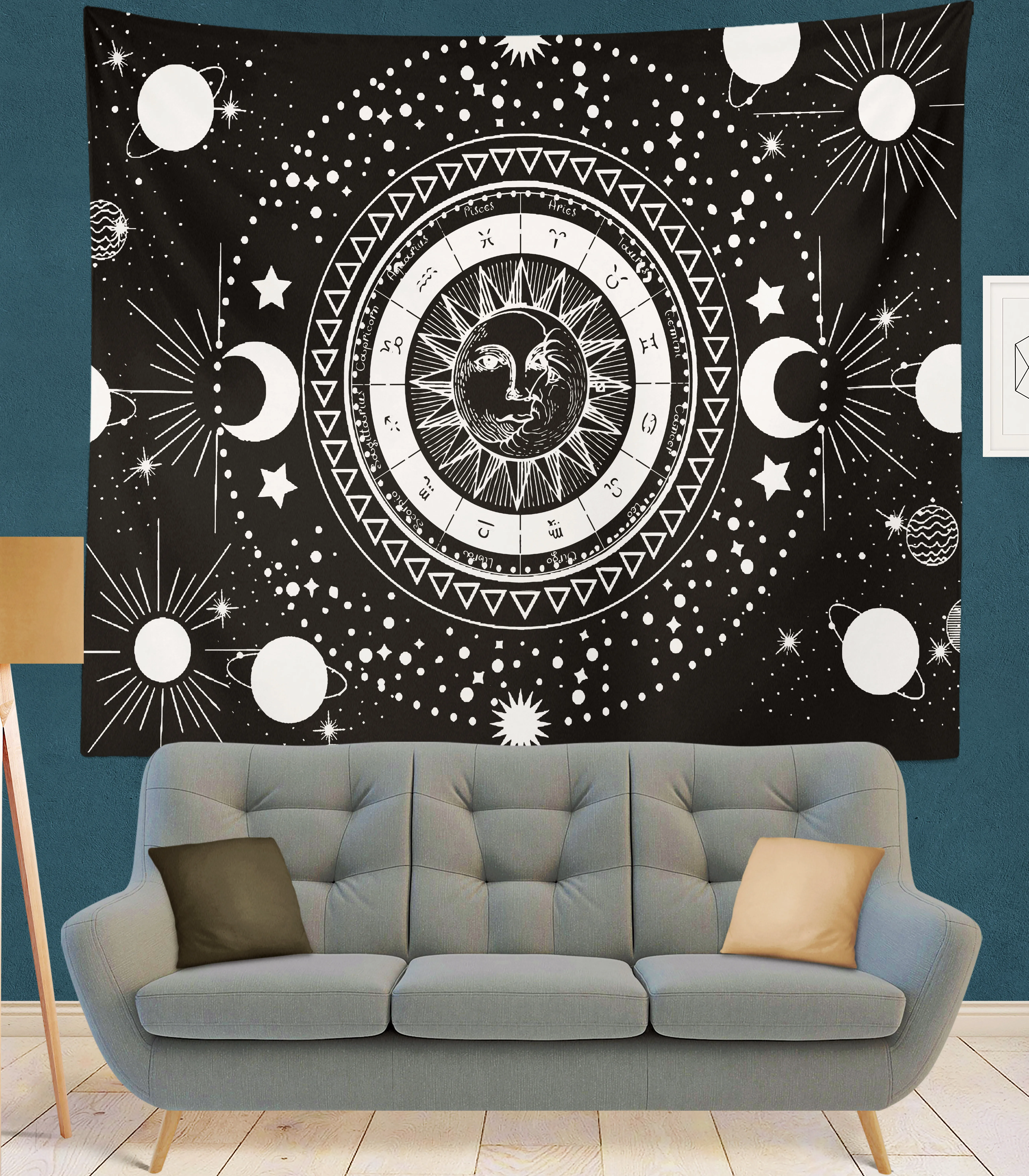 

Wall Decor Sun Moon Mandala Indian Mandala Tapestry Wall Hanging Bohemian Gypsy Living Room Bedroom Decoration Tapestry