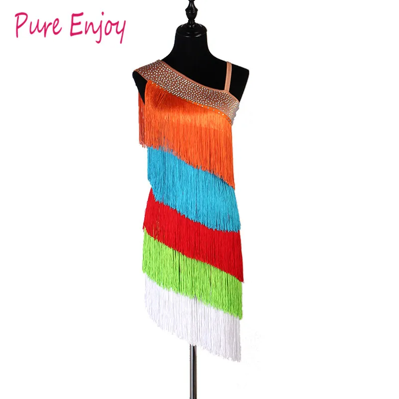 

Latin Dance Dresses Women/Girls Sexy tassel Skirt Ballroom/Tango/Salsa/Rumba/Latin Dresses Clothes For Sale customizable