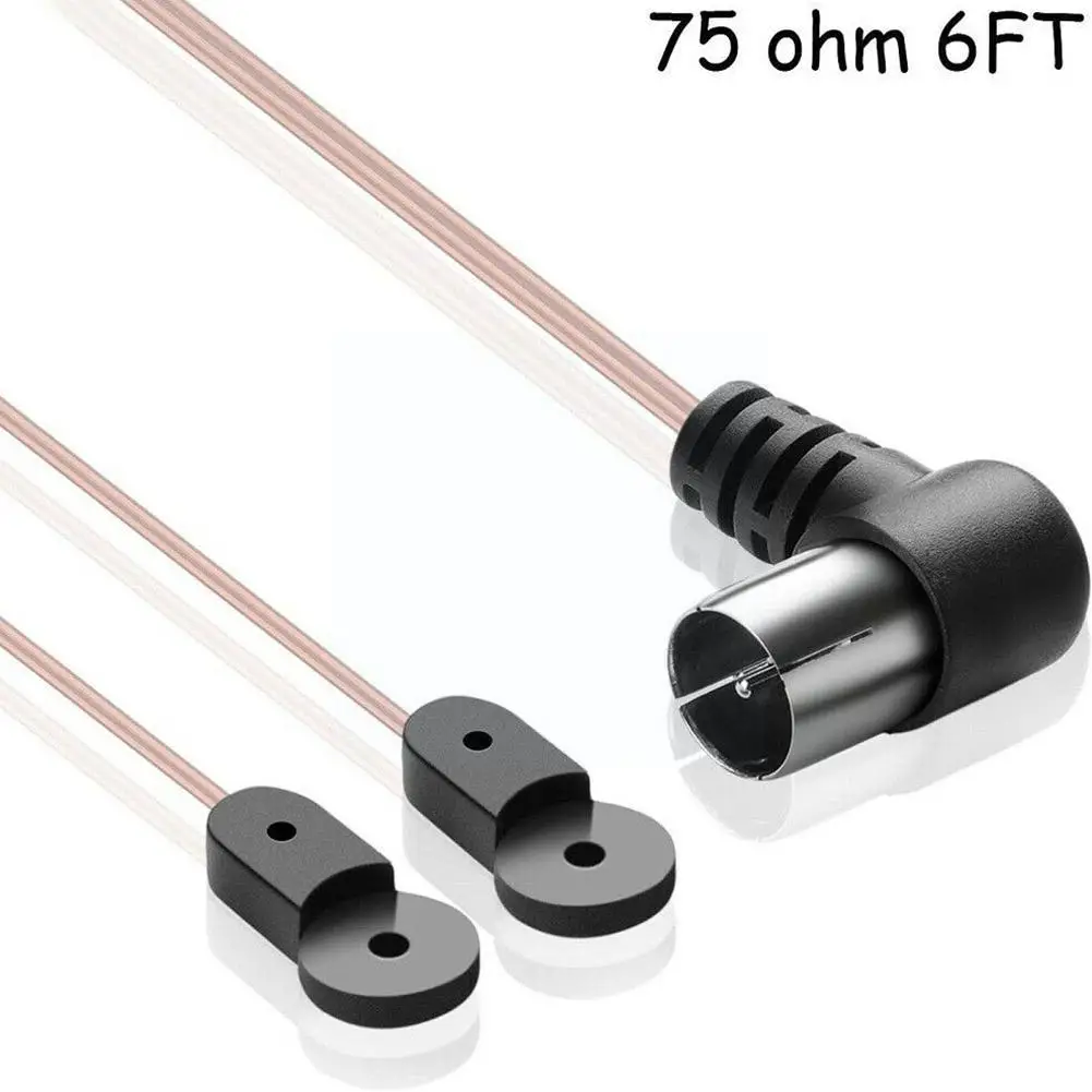 88-108mhz Fm Radio Antenna 75 Ohm Dipole Indoor Pal Connector To Receiver Coax Rf Aerial Female Adapter Jack F G9d1 | Электроника