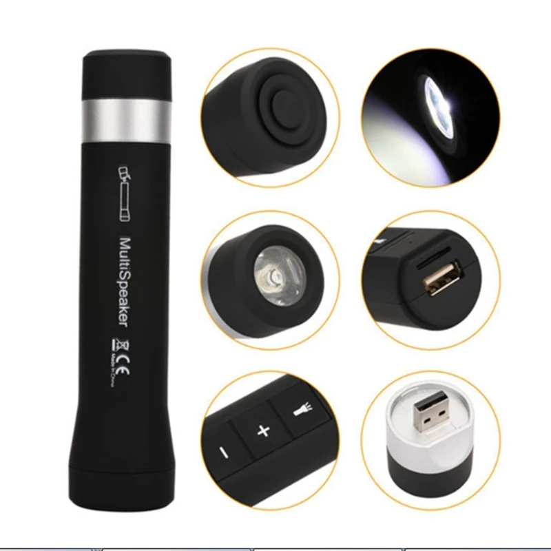 Уличный Фонарик Bluetooth динамик для езды на велосипеде внешний аккумулятор FM радио