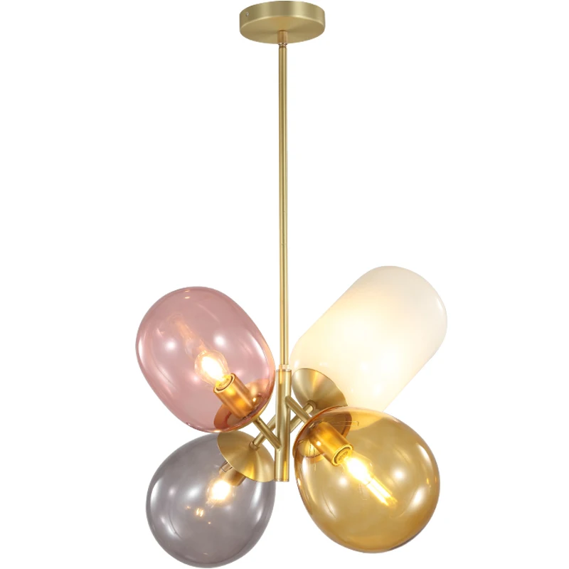 Детский дом цветной шар стекло люстра личность оригинальность Гостиная Ресторан