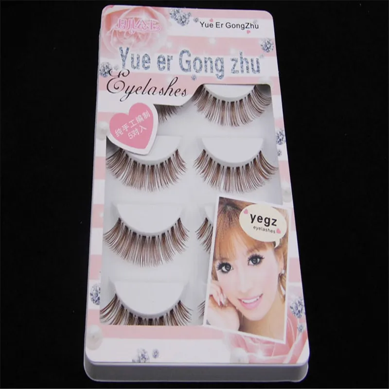 5 пар натуральные черные длинные разреженные пересекающиеся Накладные ресницы