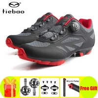tiebao cycling shoes sapatilha ciclismo mtb spd pedals set men women self locking breathable cycling riding bike sneakers