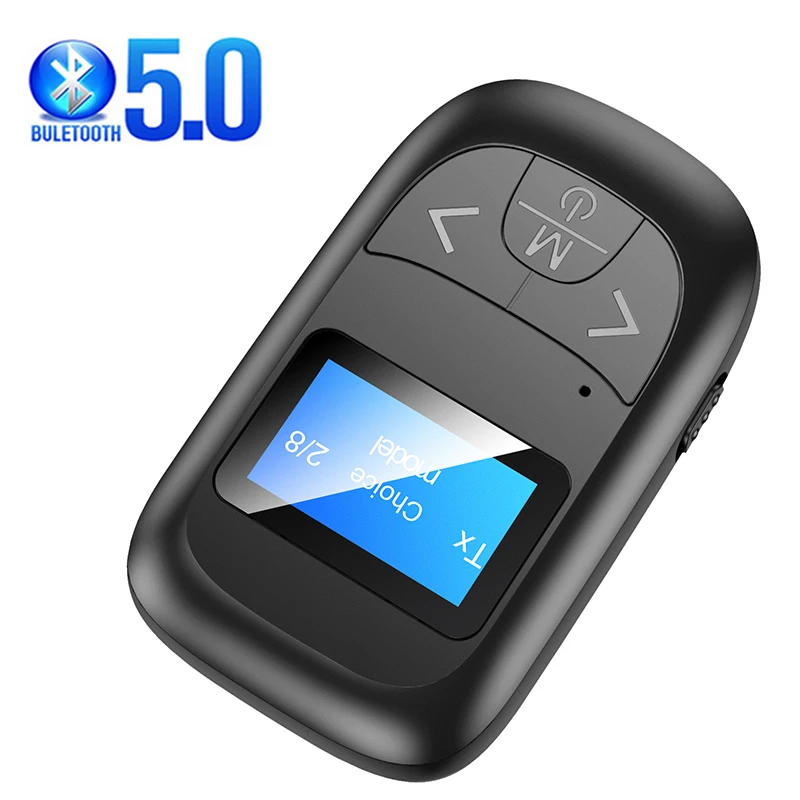 5 0 Aux Bluetooth адаптер светодиодный экран беспроводной аудио синий зуб передатчик