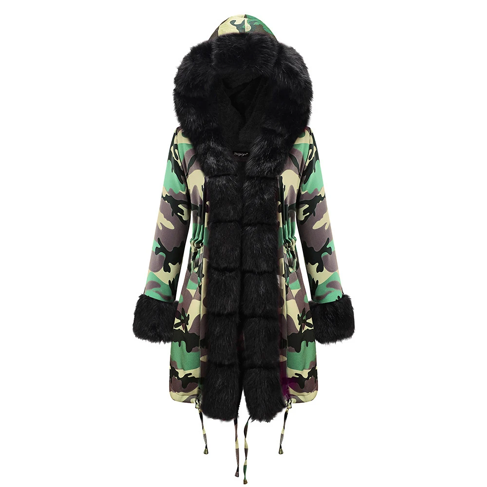 Luxury Designer 2021 Casual Faux Fur Coat Women Hoodies Furry Thick Warm Long Faux Fur Jacket Winter Coat Women casaco feminino