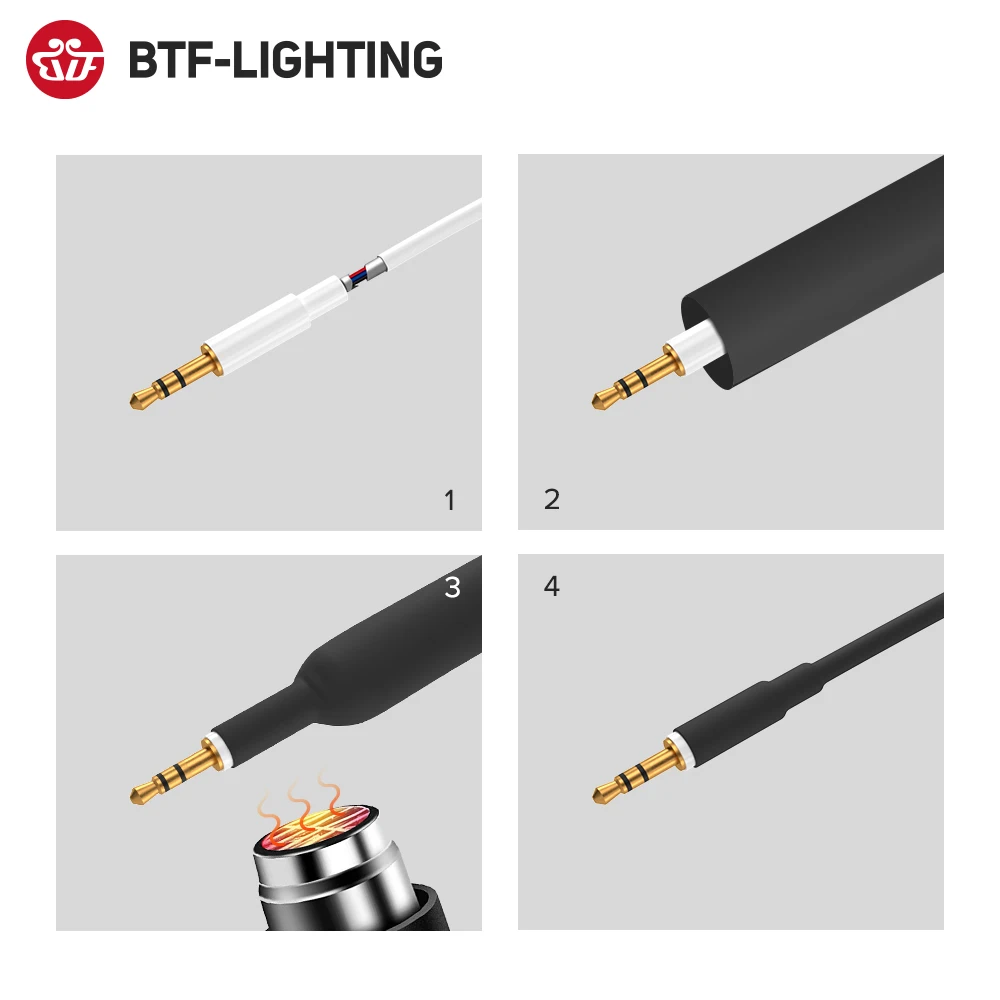 Трубка термоусадочная черная/белая 5 метров для светодиодных лент SMD WS2812B WS2811 WS2815 8