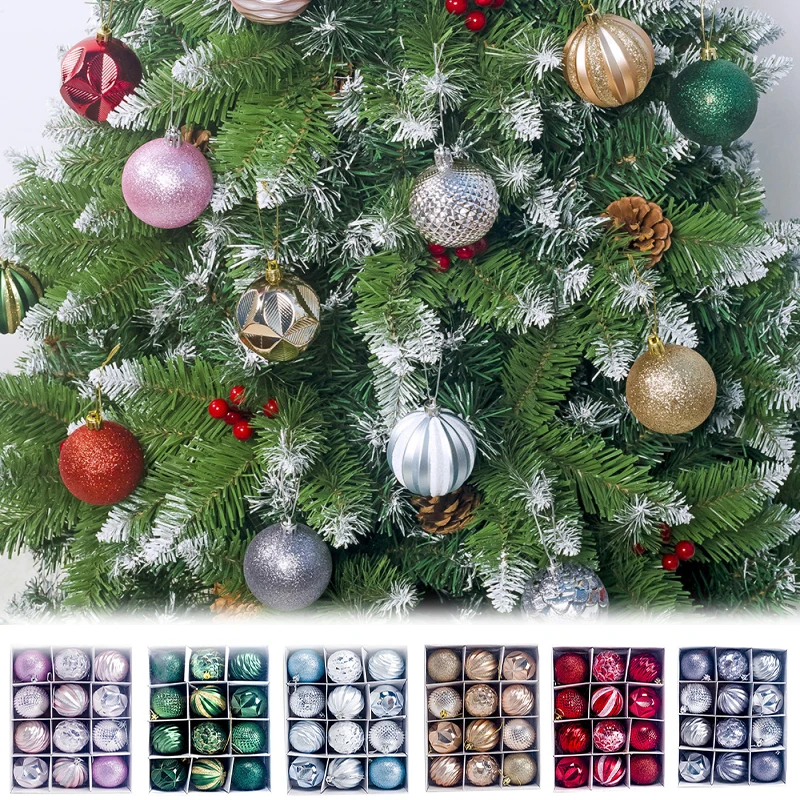 6 см 12 шт. Рождественские украшения шары для рождественской елки Navidad Рождественские елочные украшения большой подвесной ПВХ шар