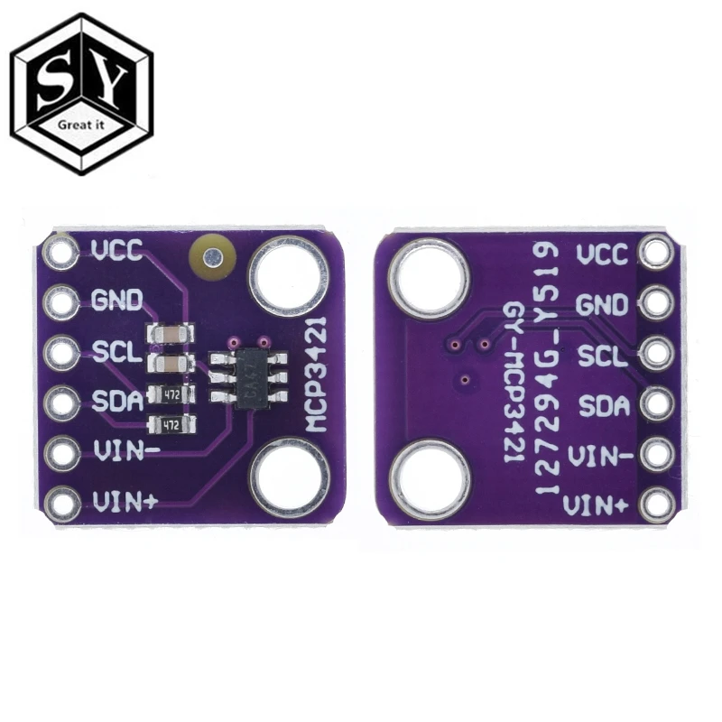 MCP3421 I2C SOT23-6 delta-sigma ADC оценочный модуль для PICkit серийный анализатор | Электронные