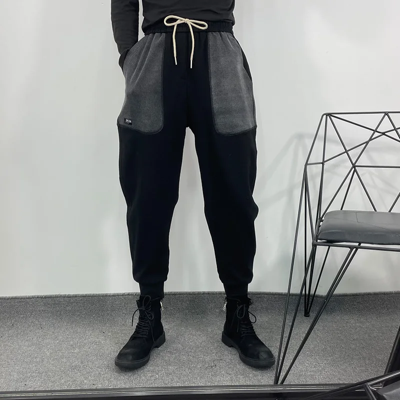 

Autumn And Winter Personality Trendy Male Ruffian Handsome Retro Simple Drawstring Loose Pants Trend Leisure Slim Sports Legging