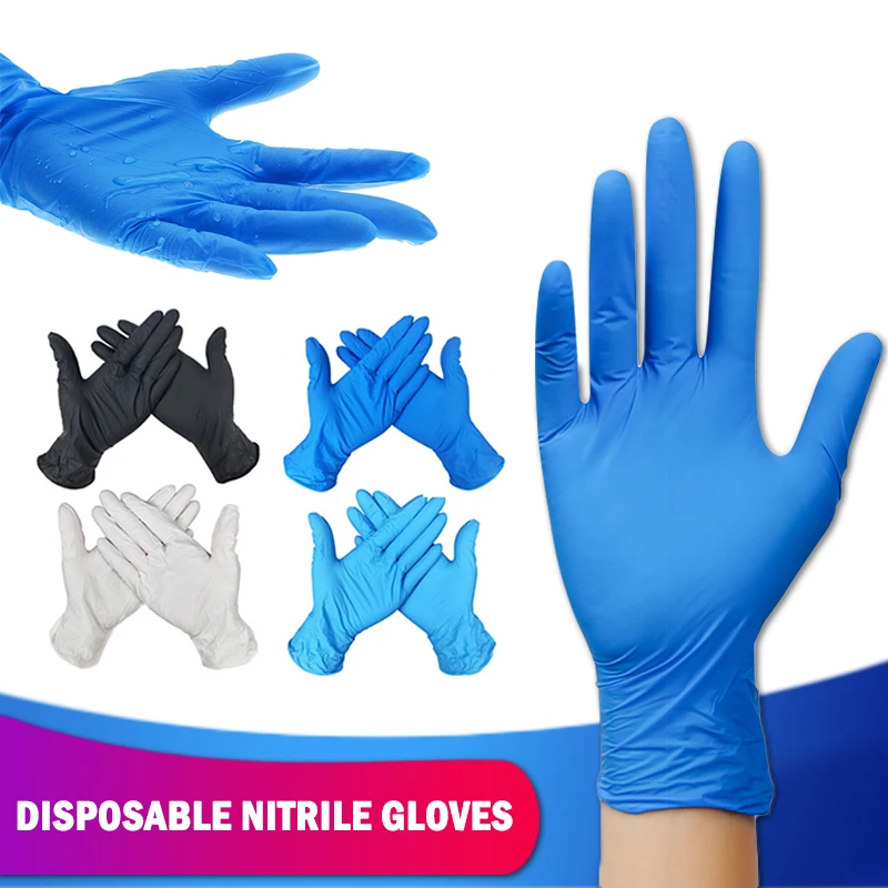 Одноразовые латексные перчатки 100 шт нитриловые резиновые медсестры рабочие для
