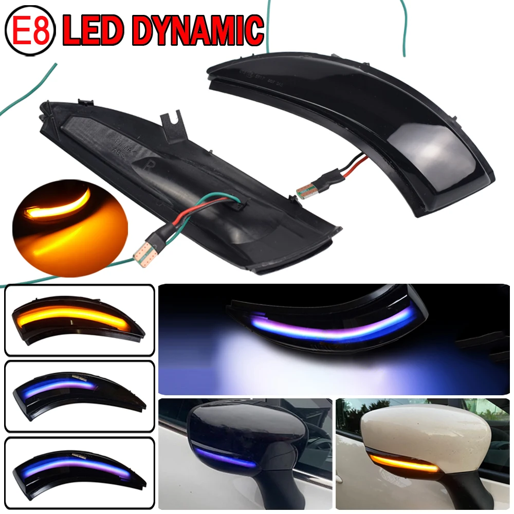 

2pcs For Renault KAPTUR CAPTUR J5 H5 Clio IV MK4 4 Lutecia Grandtou Car LED Dynamic Turn Signal Mirror Light 2013 2014 2015 2016
