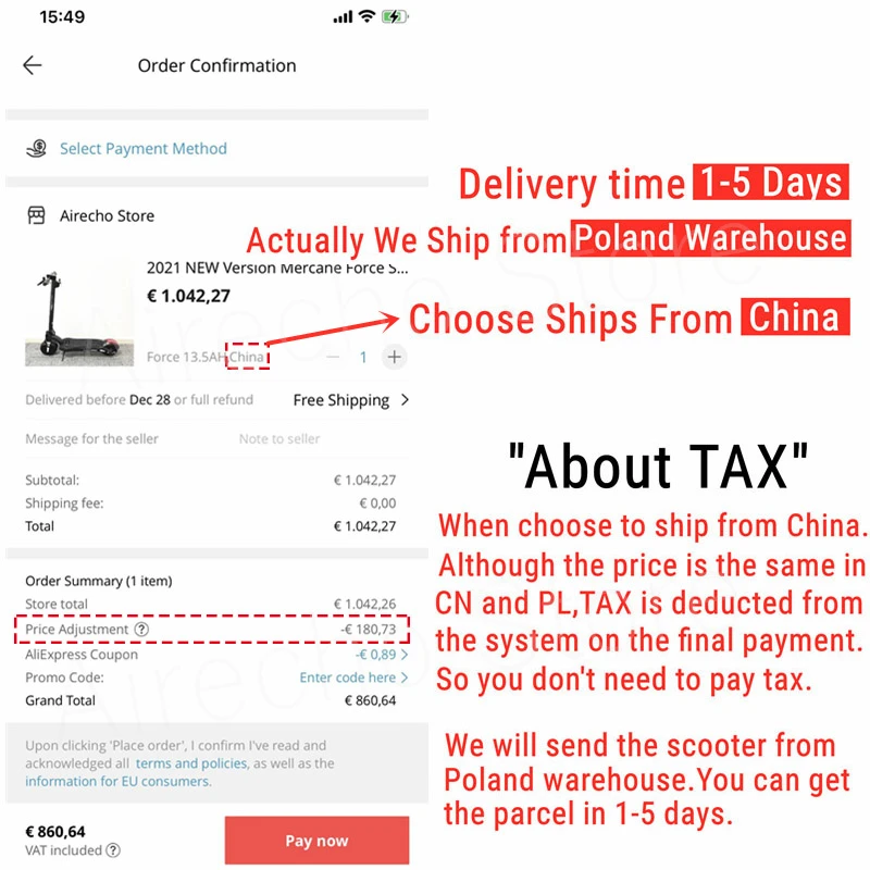 2021 новая версия Mercane Force умный электрический скутер 48 в 800 Вт Kickscooter двойной мотор