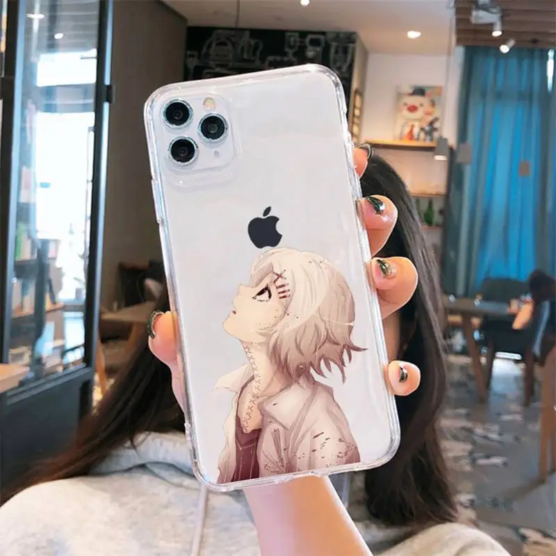 

anime JUUZOU SUZUYA Tokyo Ghouls Phone Case Transparent for iPhone 6 7 8 11 12 s mini pro X XS XR MAX Plus se cover funda shell