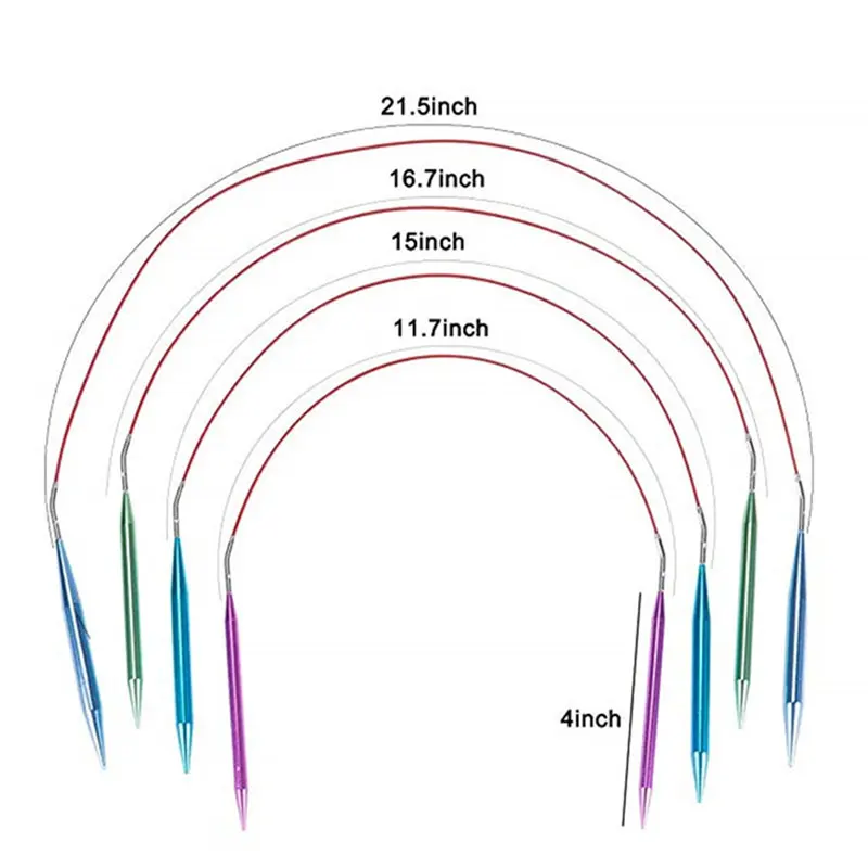 Алюминиевый круговой вязальный набор иголок Сменный Набор для ручной вязки
