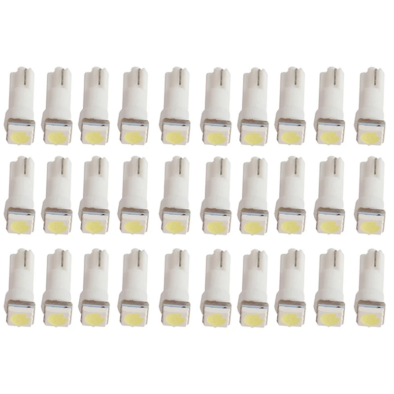 

30 штук T5 1-5050-SMD автомобиль/мотоцикл ремонт светодиодный габаритный фонарь, индикатор светильник, аппаратуры, Панель лампа