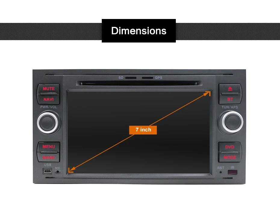 2 Din автомобильное Стерео Радио мультимедийный плеер DVD Android 10 0 для Ford