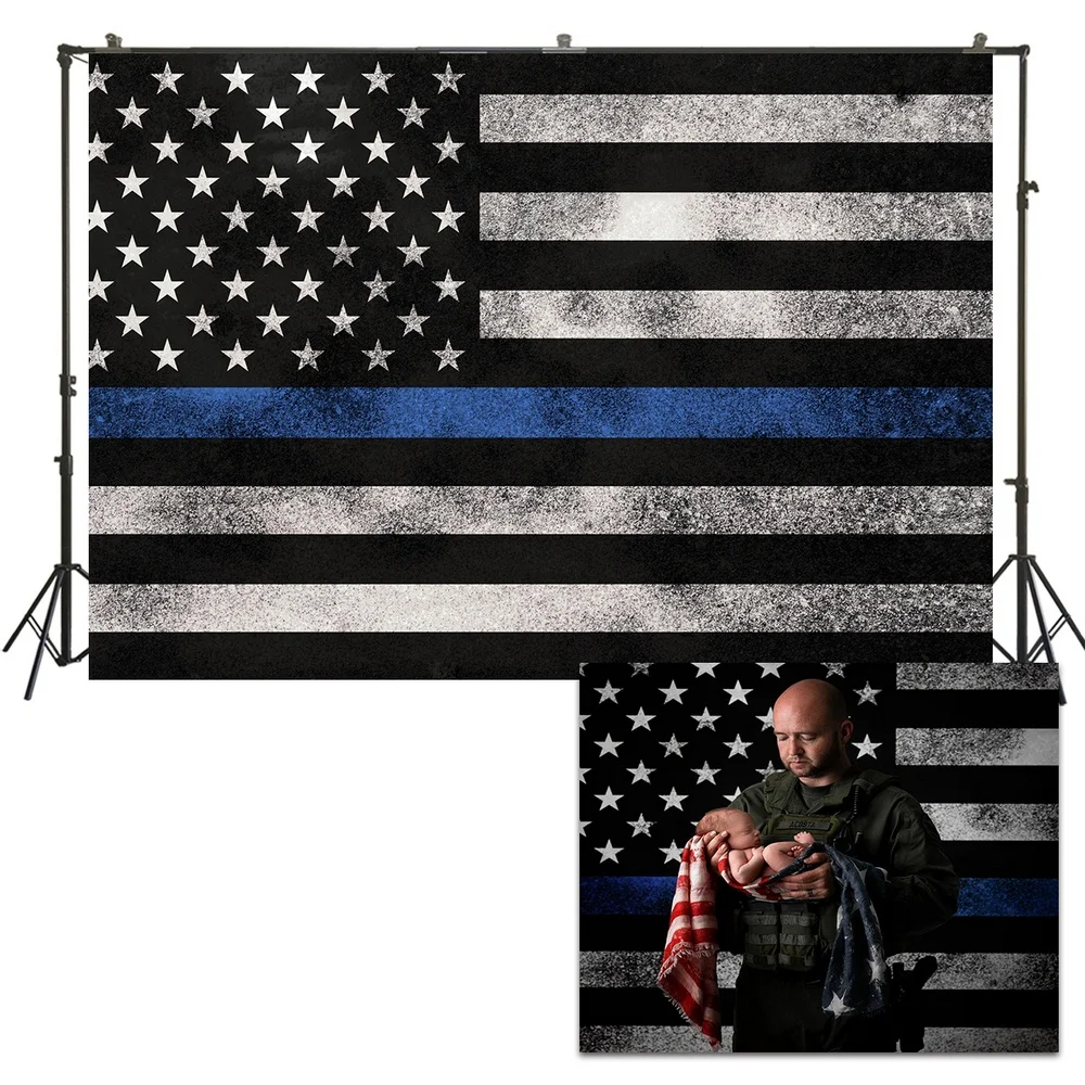 

Фон для фотосъемки с патриотическими флагами для детей и новорожденных US237