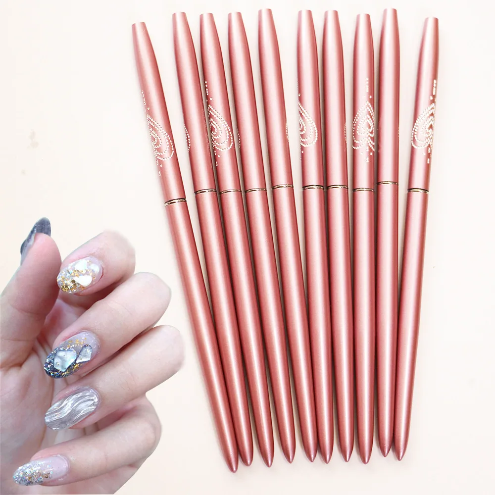 

Luxury rose gold Nail Art cleanning Brush Professional Pure Kolinsky Brush Sable Hair Nail 3D Brushes Nail Art Brush