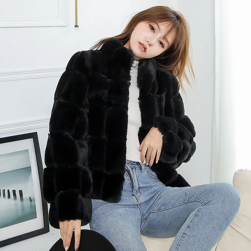 

Fashion Faux fur coat Women winter coat women Faux Mink Winter New Faux Fur Jacket Warm Thick Outerwear Jacket Winter Coat