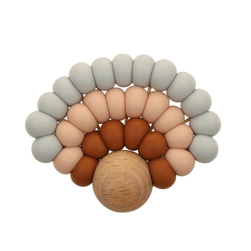 

Baby Nursing Bracelets Silicone Teether Teething Rattles Toys Baby Teether Bracelets Nursing Toys Gift L4MC