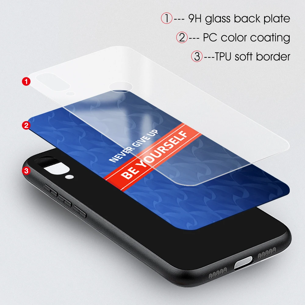 Цветной стеклянный чехол для Red mi Note 8 7 6 5 Pro 7A K20 мягкий полиуретановый край Xiaomi 9 SE