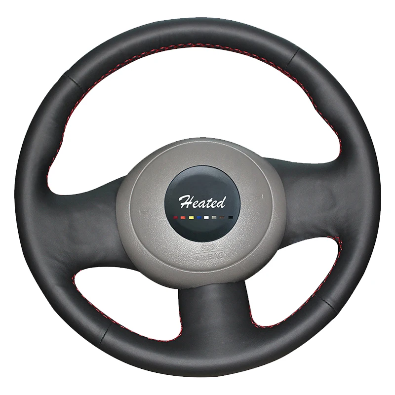 Чехол на руль для Nissan March Sunny Versa 2013 Almera прошитая вручную оплетка из микрофибры и