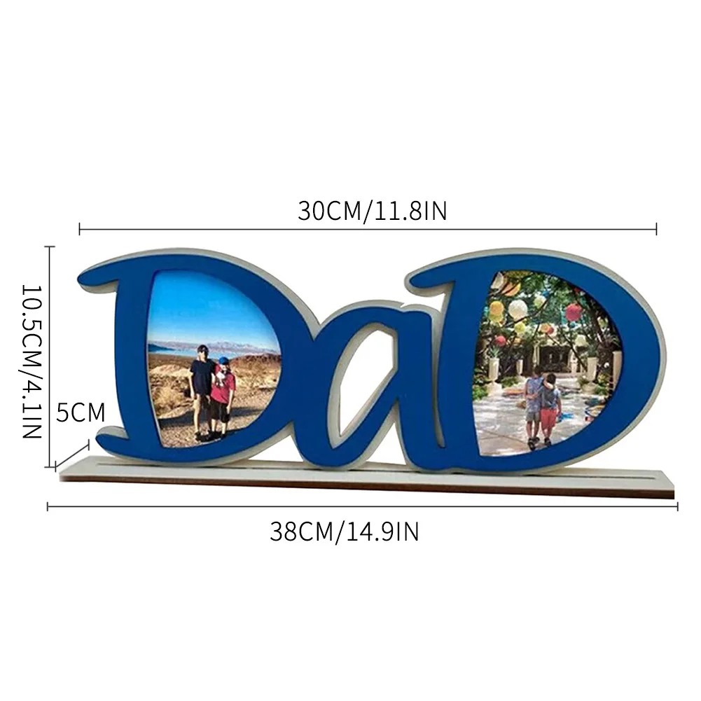 

Dad Photo Holder PaPa Letter Picture Frame For Father'S Day Gift Home Desktop Ornament Red/Black/Blue Letter Photo Frame