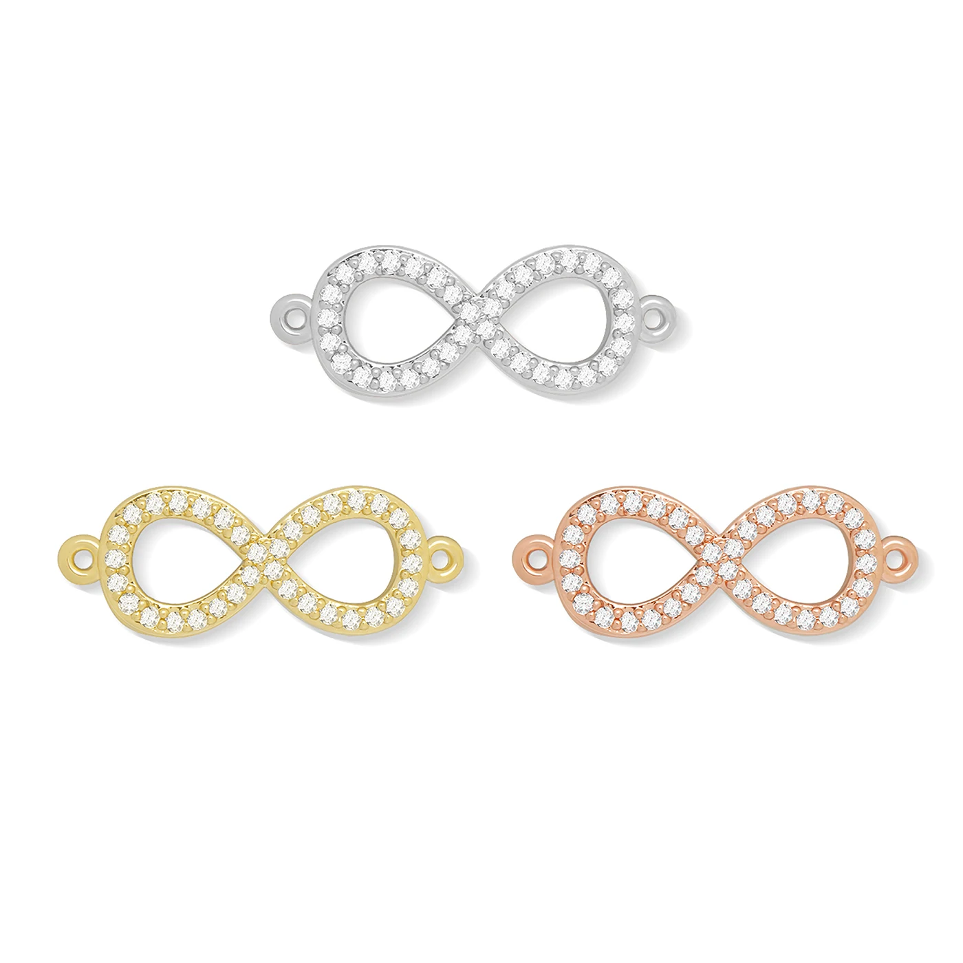 

Соединитель для браслета и ожерелья, с фианитом