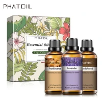 3pcs kit essential oils set for perfume candles soap making spa massage oil lavender frankincense sandalwood 10ml essentials oil