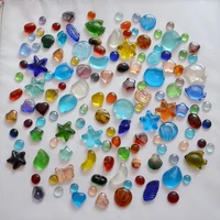 500g glass pebbles beads stones fish aquarium round beads colorful glass flat beads crafts home decoration tank decoration