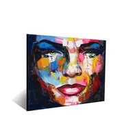 francoise nielly hand painted portrait face oil painting wall art wall pictures for living room home decor caudros decoracion