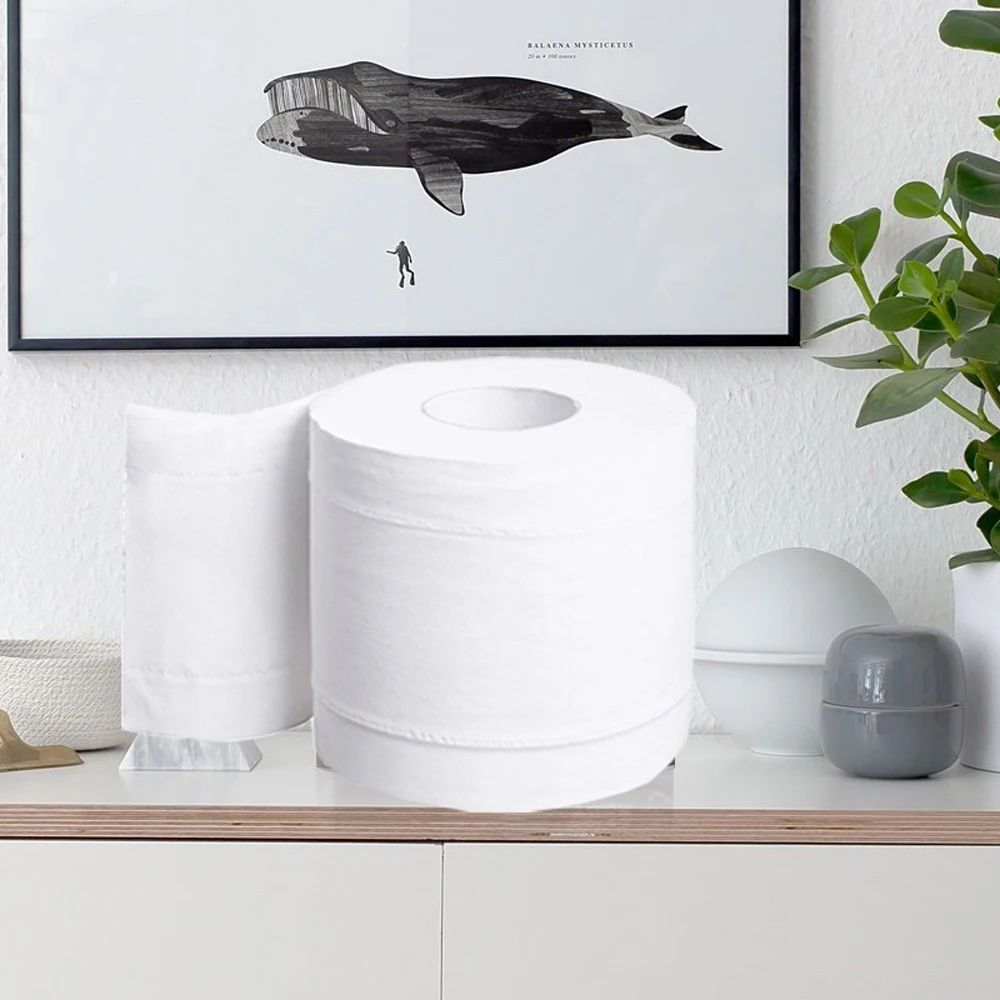 Ультра мягкая белая туалетная бумага 10 рулонов 4 слоя для ванной рулон Высокая