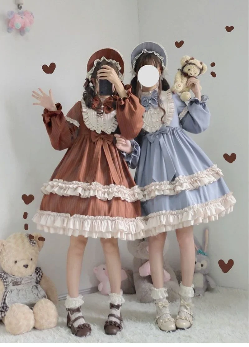 

Kawaii Lolita Dress Cocoa Milkshake Lolita Daily Retro Tea Party Soft Sister Girl Op Victorian Princess Dress Gothic Loli Dress