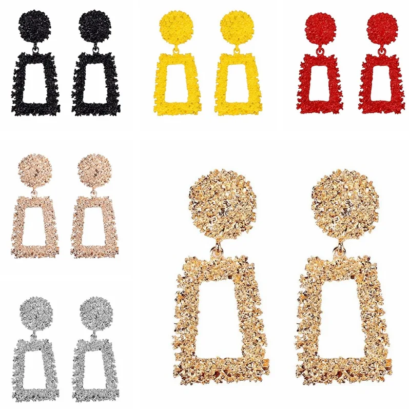 Модные геометрические Висячие серьги для женщин очаровательные массивные в