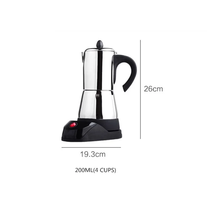 

Durable Electric Moka Pot, Large Capacity Electric Coffee Maker, Coffee Accessory for Home 220V EU Plug Cafe 200ML