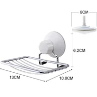 powerful vacuum suction cup soap dish holder rack strong rustproof stainless steel soap saver sponge holder for sink