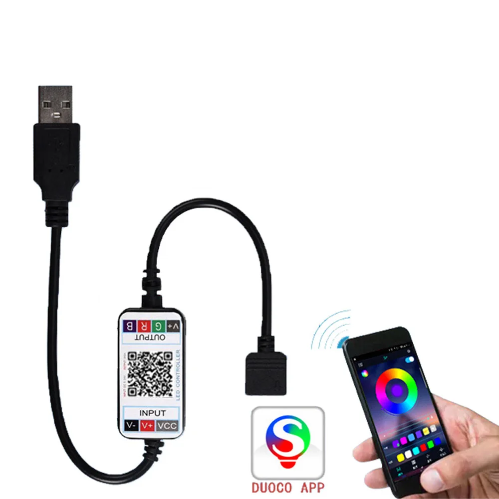 4 Pin мини RGB Led контроллер постоянного тока 5 В 12 24 приложение Bluetooth для 5050 2835 35828