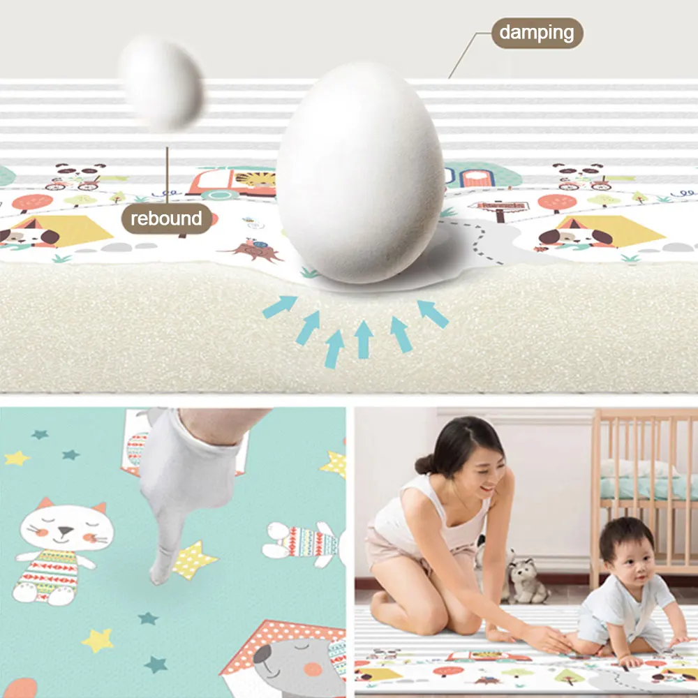 Новый детский игровой Шелковый коврик для ползания Складной Водонепроницаемый