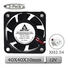 5 шт. Gdstime 12 в 40x40x10 мм 40 мм Бесщеточный Охлаждающий вентилятор постоянного тока 4010 с 4 см мини-вытяжной вентилятор для 3D-принтера
