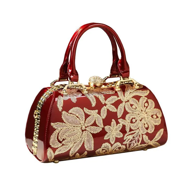 

2021 New Women's Boston Pillow Bag 2021 New Patent Lether Handbag Original Luxurious Party Shoulder Messenger Bag