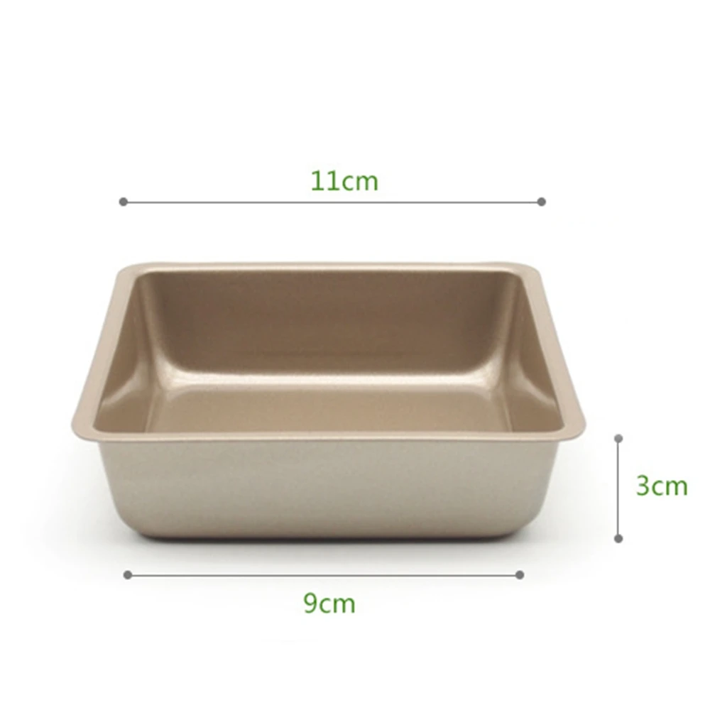 

Mini Square Cake Pan 4 Inch Bread Baking Dish Mould Non-Stick Kitchen Bakeware
