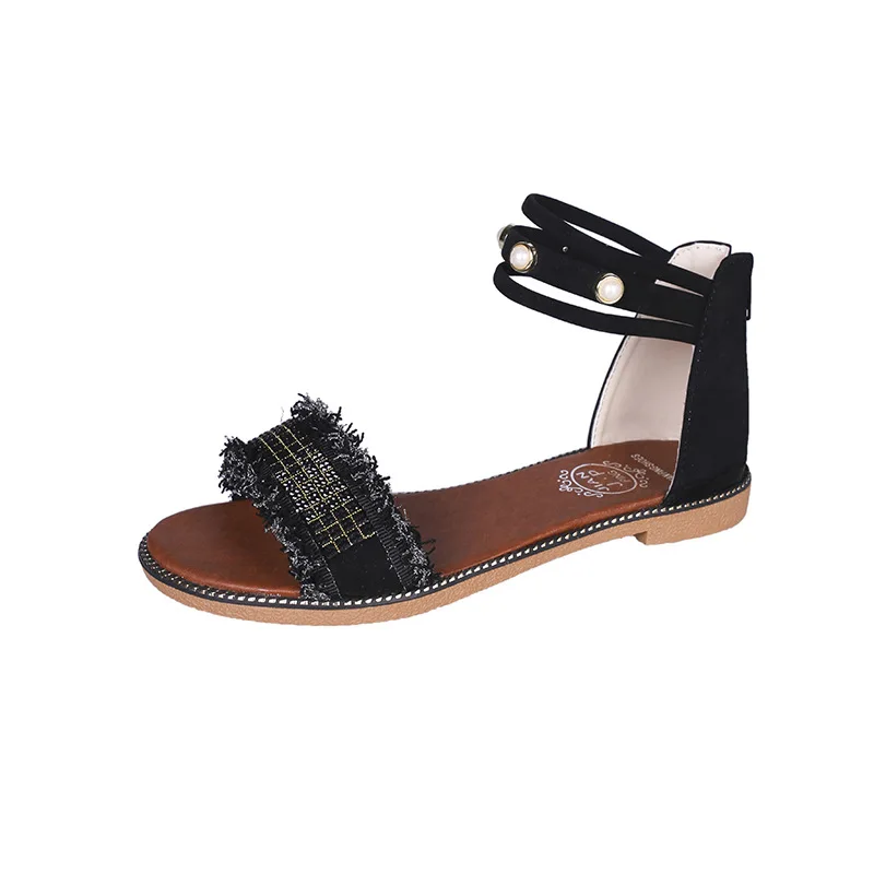 Сандалии Новая женская летняя обувь на плоской подошве женские босоножки модная