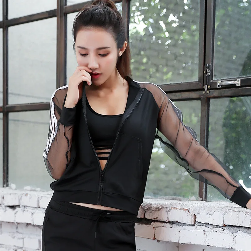 Упражнение на молнии прямой воротник Свободная леди беговой костюм досуг