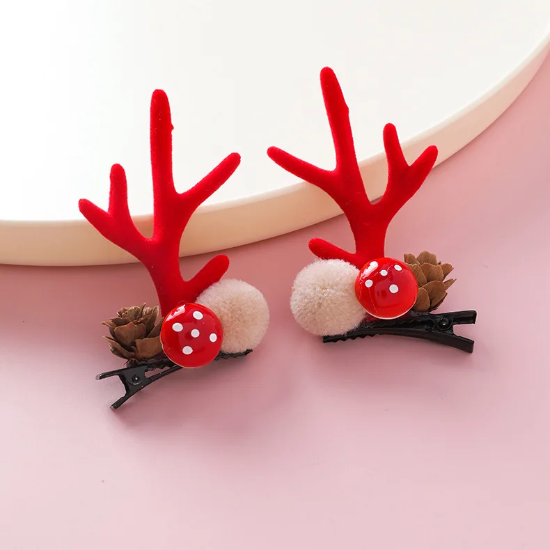 Рождественские новые милые фотозажимы праздничный стиль красная повязка на